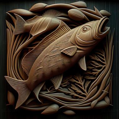 3D model Olive catfish fish (STL)